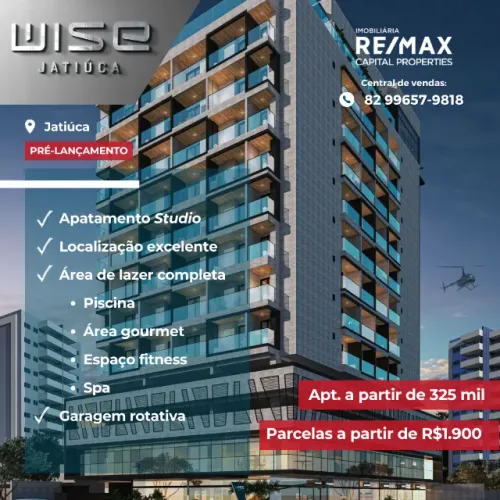 Apartamento Studio, em Jatiúca, Maceió