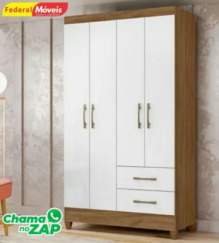 Guarda Roupa 4 Portas Novo Fazemos Entrega