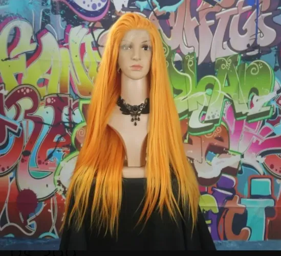 Peruca Lace Front longa Repartição Livre