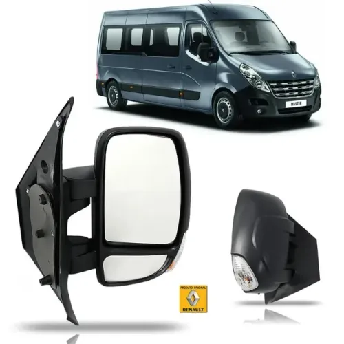 retrovisor manual lado direito - renault master 2014 a 2021