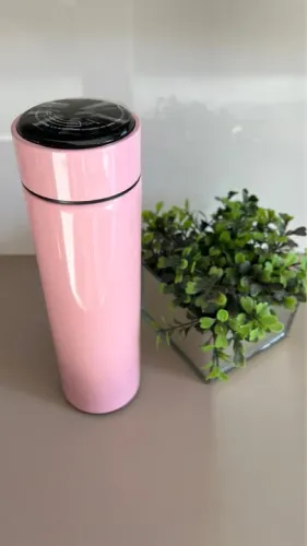 Garrafa Térmica Inteligente de Inox Rosa