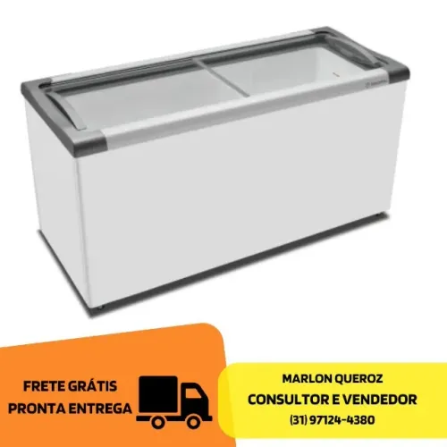 Freezer Congelador Novo Tampa de Vidro