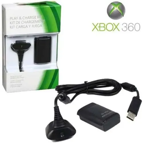 Kit carregador e bateria do Xbox 360 novo na caixa de estoque