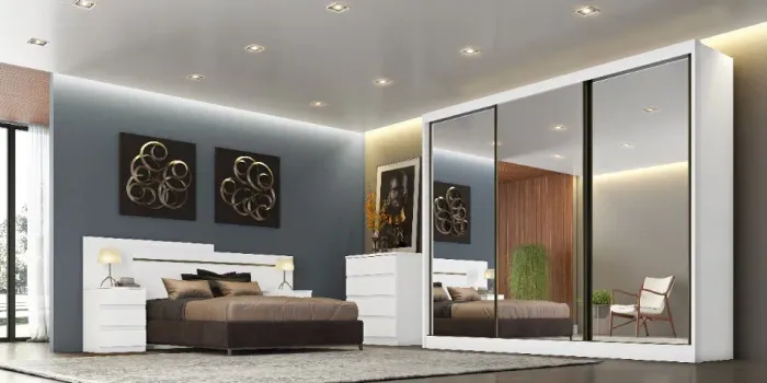 quarto armario roupeiro casal 3 espelhos 