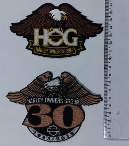 Patch bordado original harley hog HD softail fatboy deluxe retirando 130