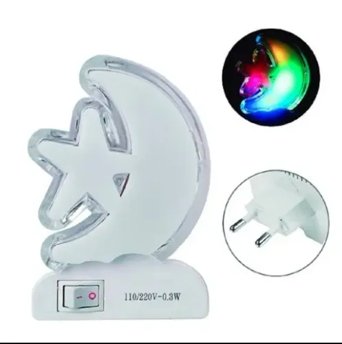 Luminaria Abaju De Tomada Biv 0.3w Wx939 Lua Estrela