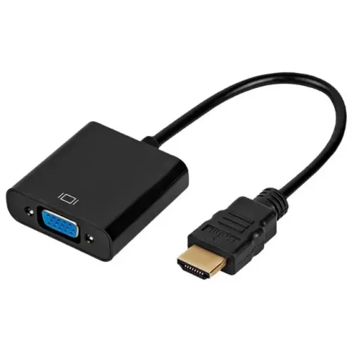 Adaptador De Vídeo e Audio Hdmi Macho P/ Vga Femea Conversor