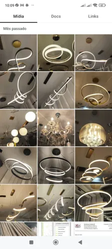Pendente Infinito Moderno LED 3 cores Sala Estar e Jantar 