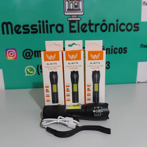 Lanterna de Luz COB Recarregável - Acampamento e Camping