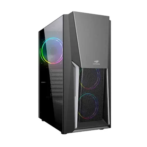 Gabinete Gamer C3Tech MT-G670 *Com 2 Fans Led Rgb* - ATX, Micro-ATX e Mini-ITX - WZetta