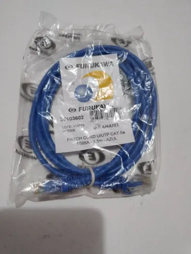 Cabo de internet Patch Cord Furukawa Cat 5e 1,5MTs Azul 35103602