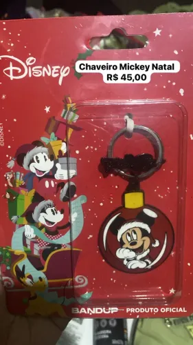Chaveiro Mickey Natal - Bola de Natal - Limitado