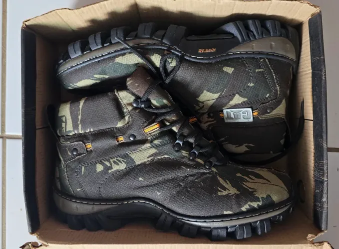 Bota Coturno Tático Camuflada Caterpillar - Original | Nova
