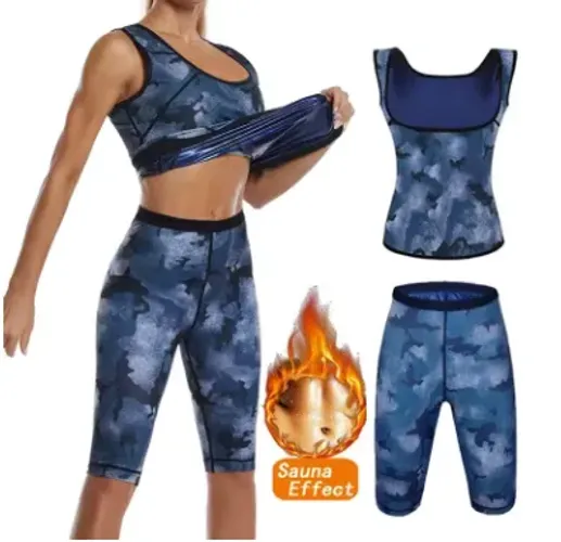 Conjunto Térmico Camisa e Bermuda Efeito Sauna Queima Gordura Esportes Fitness Treino z959