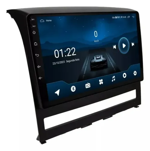 Central Multimídia Android 9 Pol. Carplay e Android Auto sem fio Palio/Strada 2008 a 2012