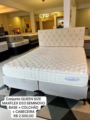 Colchão QUEEN MAXFLEX + BASE E CABECEIRA 