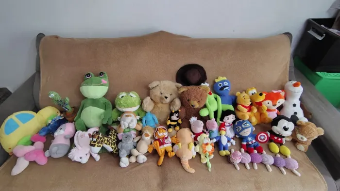 Lote de pelúcia personagens e diversos