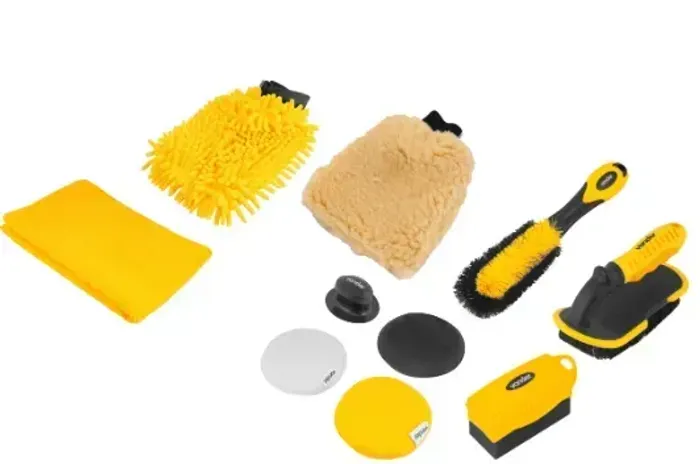 Kit para limpeza automotiva, com 10 peças, Vonder