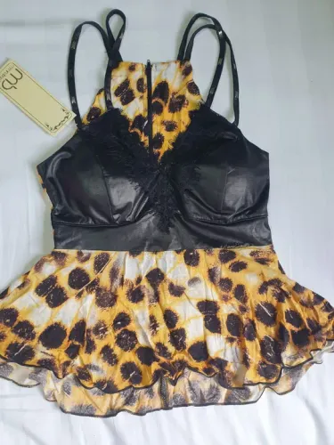 Blusa nova com etiqueta de alças Animal print P