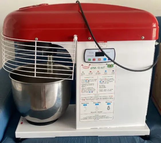 Batedeira Planetária Industrial 12L Bpm-12 Inteligente Maná 10 Velocidades Branca Bivolt