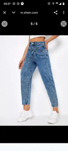 Calça Jeans Acid Wash Cintura Alta