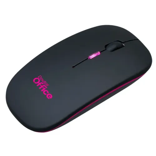 Mouse Dr. Office Sem Fio, Led Rainbow, 1600 DPI, 4 Botões, Black, MDR-0102-B, Novo, Lacrad