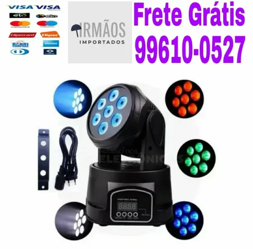 Moving Head 7 Led Rgbw Strobo Jogo De Luz
