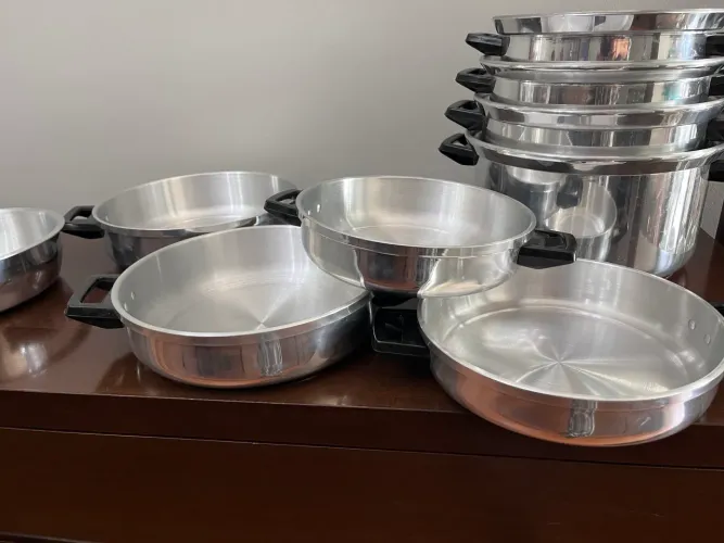 Conjunto de panelas autoclave em alumínio grosso