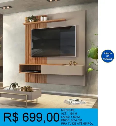 Painel para TV 65 polegadas - Entrega e montagem grátis