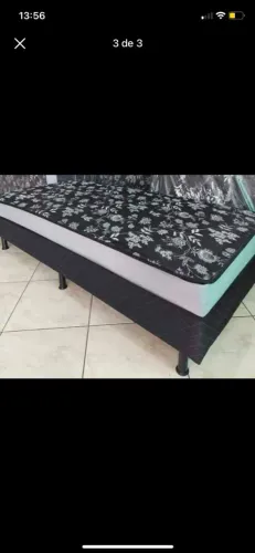 Cama Box conjugado Casal Floral 