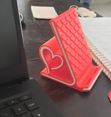 Suporte de Celular Coração impressão 3D