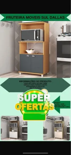 Fruteira com espaço para forno e micro-ondas