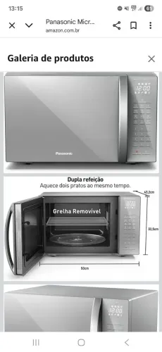 Microondas 34L antiaderente 