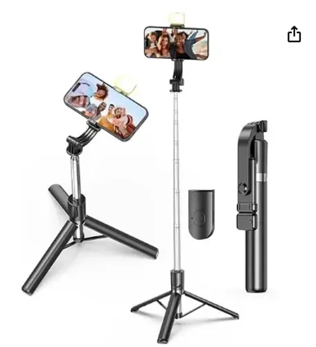 Tripé Pau de Self Grande com Controle Remoto Luz de Led -z1332