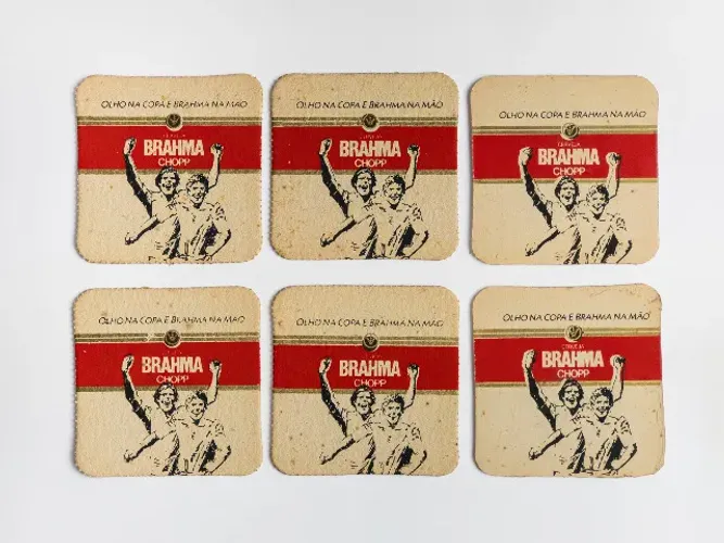 6 Bolachas Raras Brahma Chopp Copa Do Mundo De 1986 + Bolacha Signo Aquário