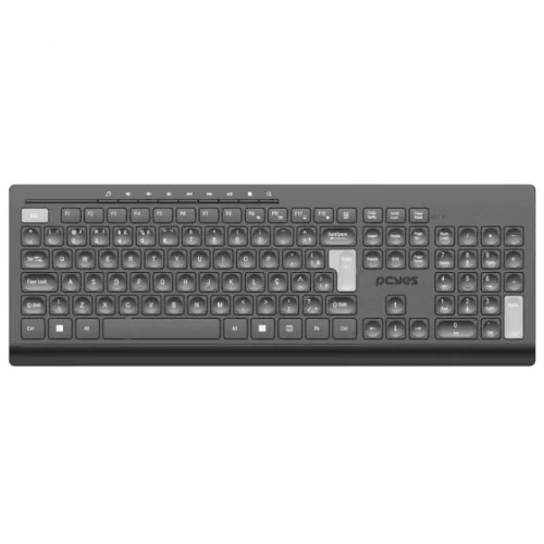 Teclado Sem Fio USB Pcyes PTOSFWAB - WZetta