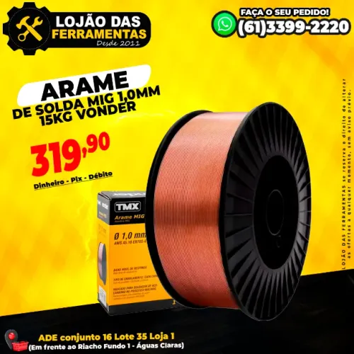 Arame de solda Mig 1,0mm 15kg Vonder