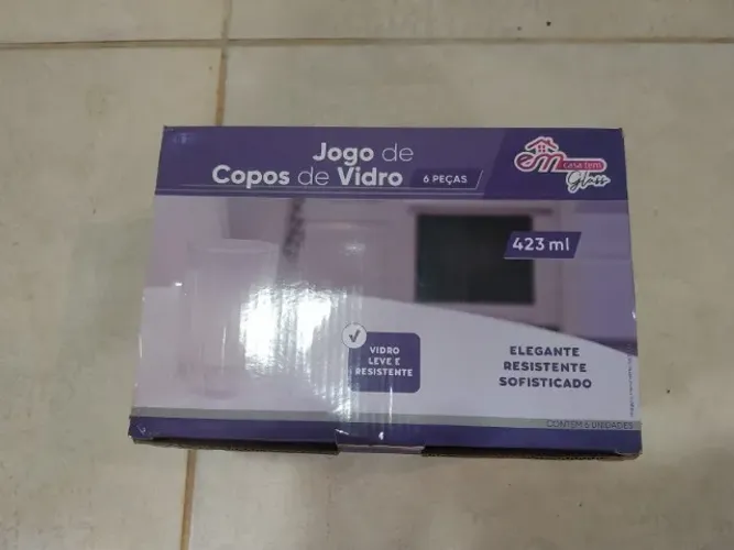 Jogo de copos de vidro 6 peças