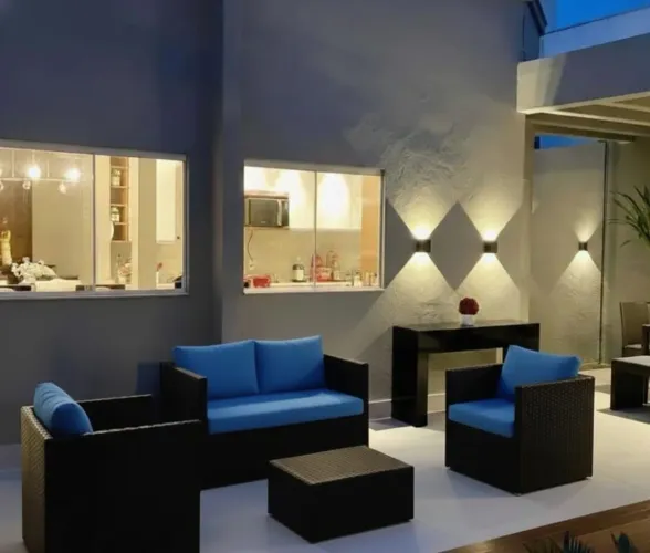 Jogos de sofás Novos de área externa Modelo Living 