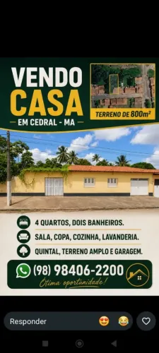 Vendo casa em cedral