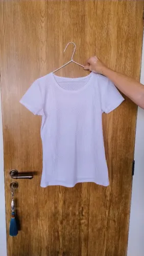 Camiseta Branca Fitness Live! Texturizada
