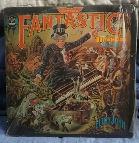 Disco vinil Elton John Captain Fantastic 1975 completo com encarte
