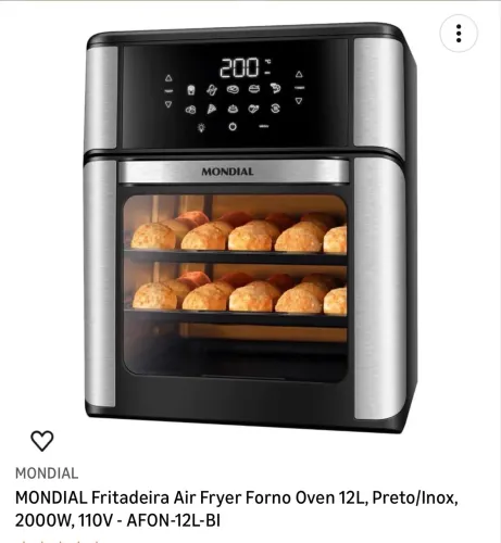 Fritadeira Air Fryer Forno Mondial Nova