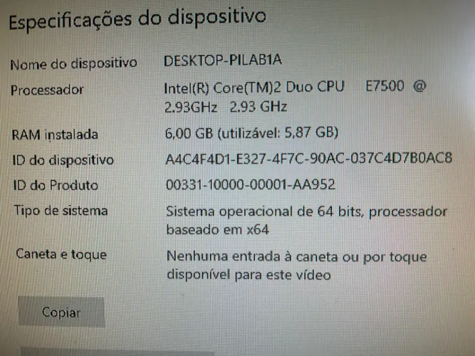 Computador completo com monitor teclado e mouse