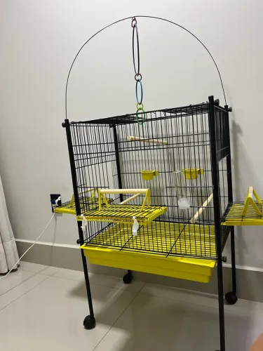 Viveiro calopsita / RingNeck triplex com rodinha 