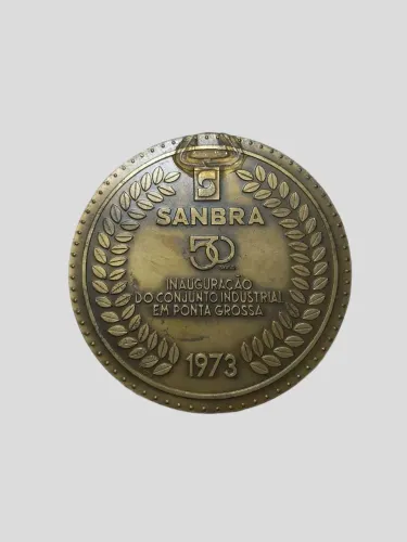 Medalha comemorativa 50 anos Sanbra, 150 anos de Ponta Grossa