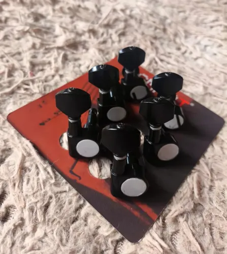 Jogo de 6 Tarraxas Blindadas para Violão e Guitarra + Instalação<br>