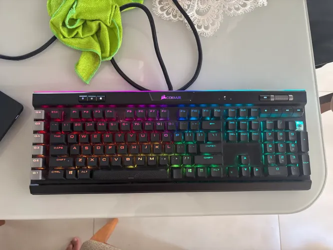 Teclado mecânico profissional corsair k95 platinum
