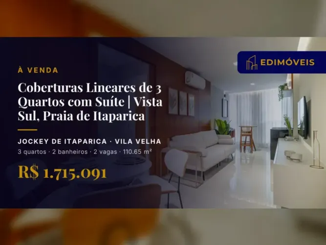 Oportunidade Única: Cobertura de 3 Quartos no Jockey de Itaparica