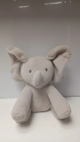 Elefante eletrônico de pelúcia animado "Flappy" da marca Baby Gund. - 29 cm - Funcionando